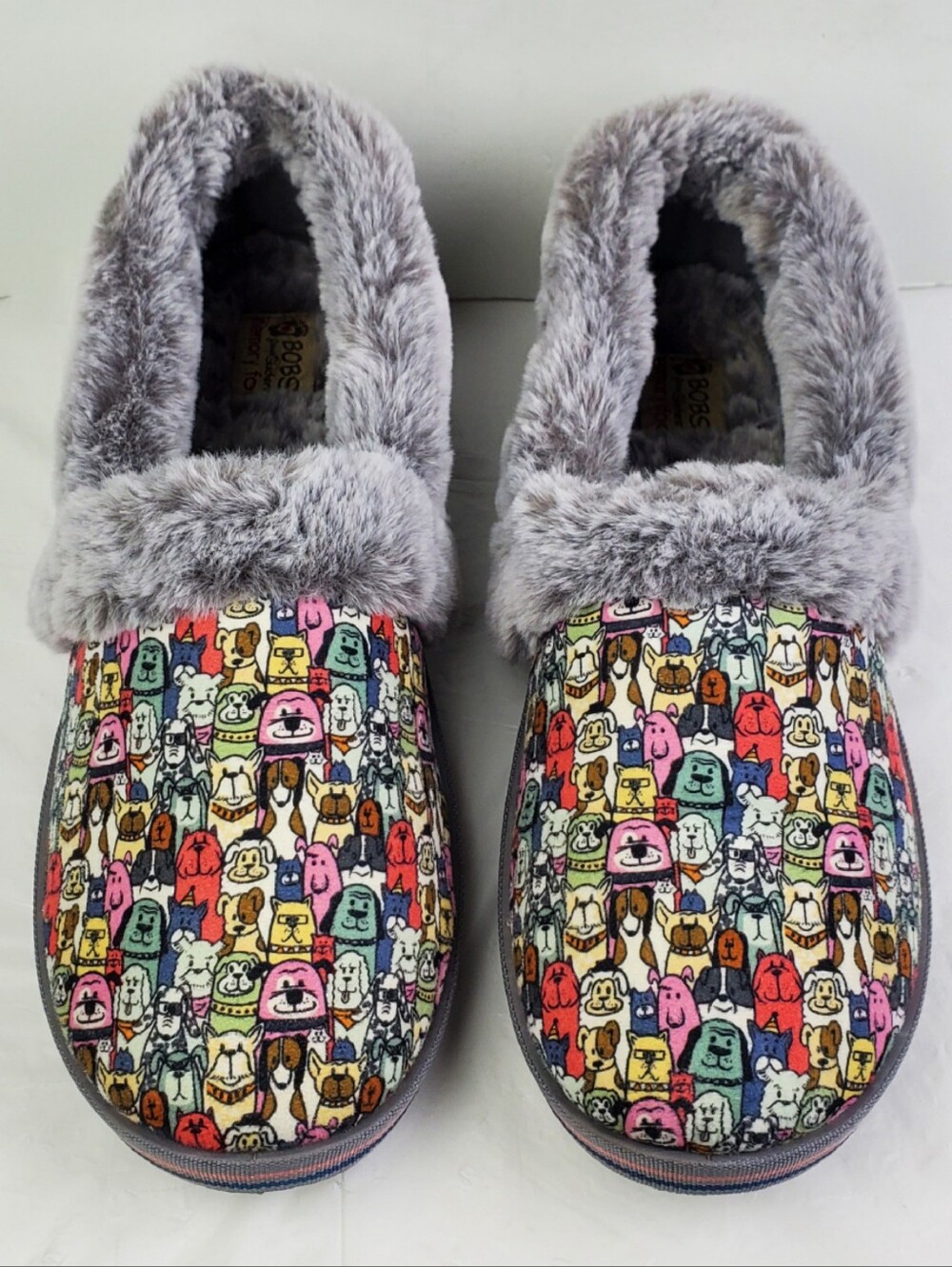 Skechers BOBS Womens Too Cozy Snuggle Rovers Slippers Memory Foam Size 11 - GUC